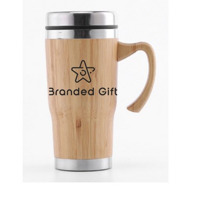 304 Stainless Steel Bamboo Shell Handle Coffee Cup