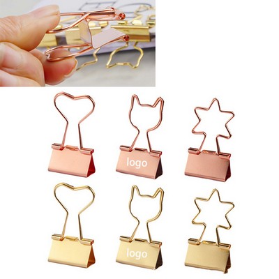 Custom Cartoon Sharp Metal Binder Flip Clip