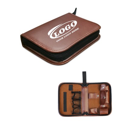 PU Leather Zippered Organizer Pouch