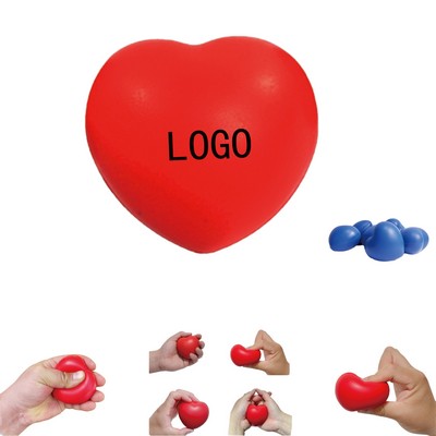 7cm Solid Heart-Shaped Stress Ball For Rehabilitation & Grip Training