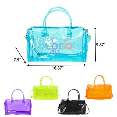 Transparent Duffel Crossbody Bag
