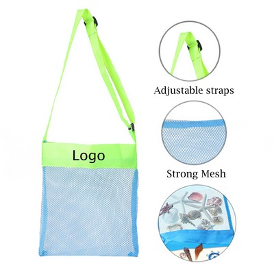 Kids Shell Toy Collection Beach Mesh Bag
