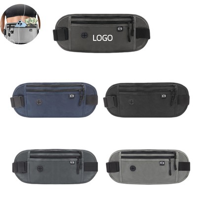 Outdoor Multifunctional Double-Zipper Waterproof Waist Bag