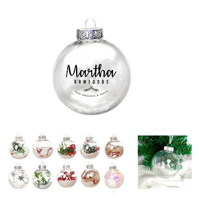 Clear Hanging Ball Christmas Ornament