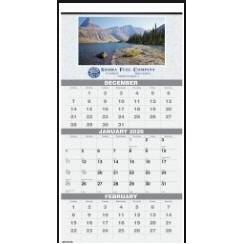 Three Months At A Glance Commercial Calendar w/Full Color Imprint (12" x 25")