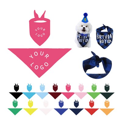 Adjustable Polyester Pet Triangle Bandanna For Cats And Dogs