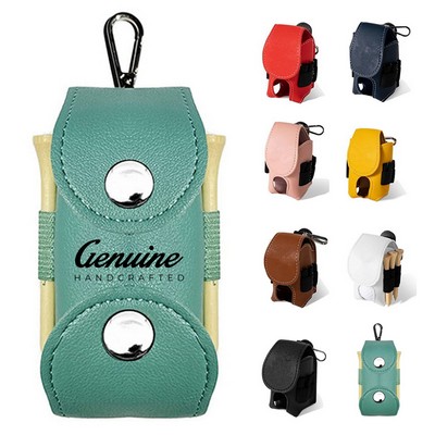 Hanging Leather Golf Ball Bag