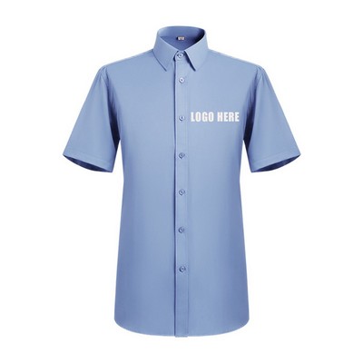 Ladies' Short Sleeve Button-Down Twill Shirt