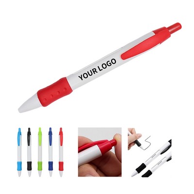 Retractable Ballpoint Pen With Rotating Message Display Windows