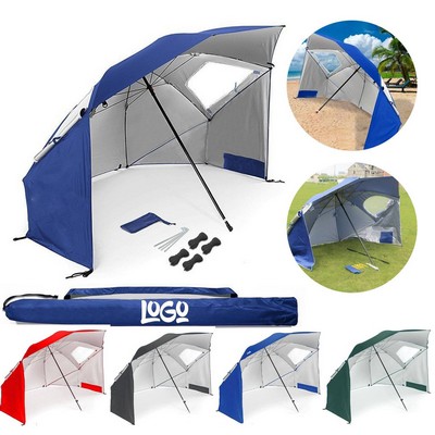 Portable Mesh Window Beach Umbrella Tent