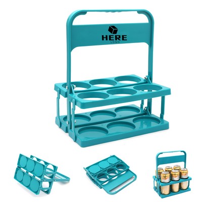 Plastic Foldable Beer Bottle Basket Holder