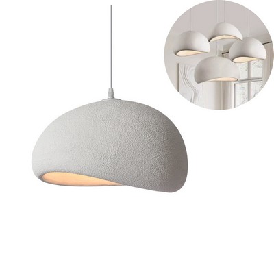 White Modern Japanese Hanging Lamp
