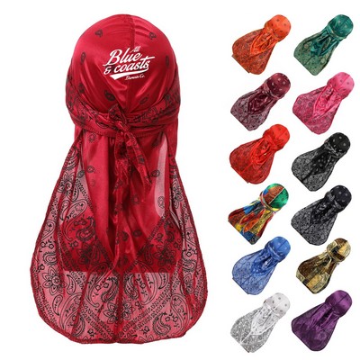 Satin Durag Headwrap with Long Strap