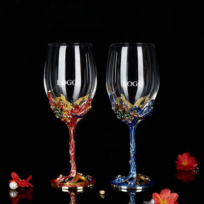 European-Style Enamel Red Wine Glass Set