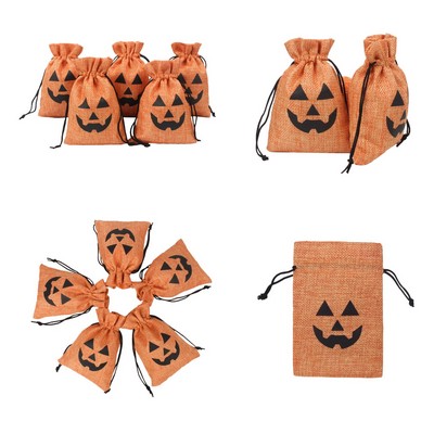 Halloween Pumpkin Drawstring Bag