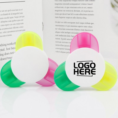 Bright Petal Design Fun Tri-Color Highlighter For Notes