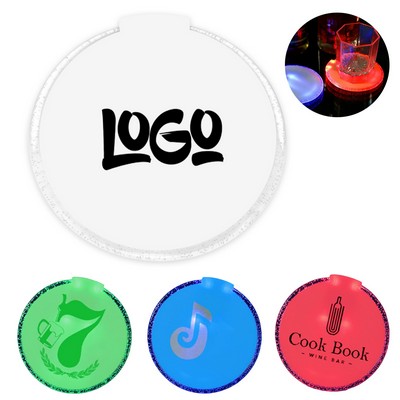 Round Gravity Sensor LED Light Up Cup Coaster
