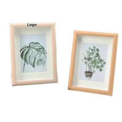 Wooden Calligraphy Photo Frame with 3D Hollow Design Accent