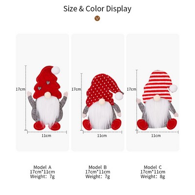 Christmas Gnome Cutlery Holder Santa Fork and Knife Bag Rudolph Tableware Set 3pcs set