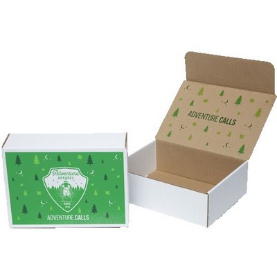 Full Color White Display Mailer Box w/Inside Imprint (12" x 9" x 4")