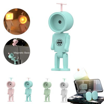 LED Mini Robot Night Light & Phone Holder