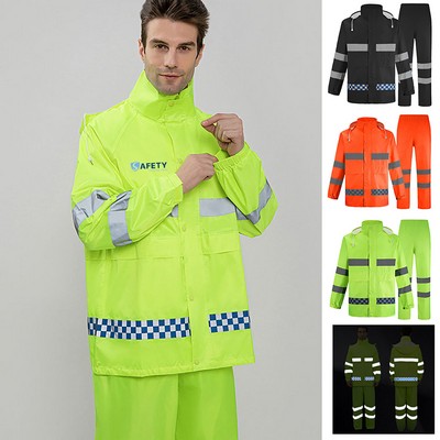 High Visibility Reflective Split Rain Coats Pants