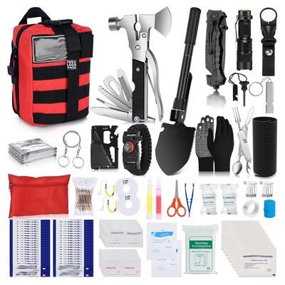 Outdoor 232 pcs Professional Survival Gear Emergency Tactical First Aid Survival Kit