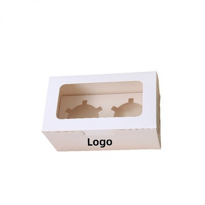 Paper Cupcake Box for Baked Goods Packaging and Display