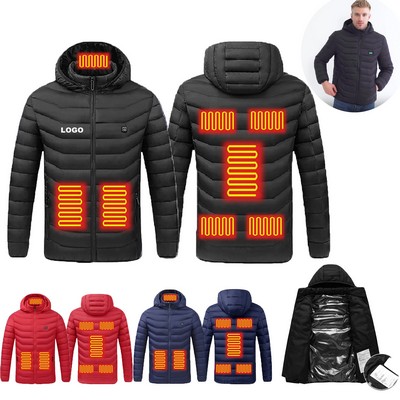 Custom Winter Coat Unisex Electric Heated Jacket with Hood