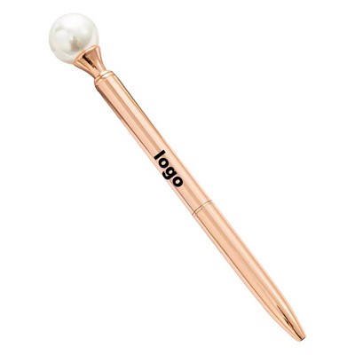 Rotating Pearl Ballpoint Metal Pen 1.0mm Black Ink
