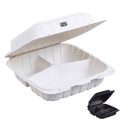 Convenient Disposable 3-Compartment Food Container