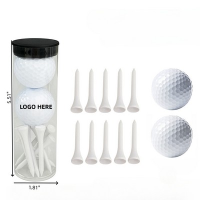 Golf Practice Balls with Tees Set