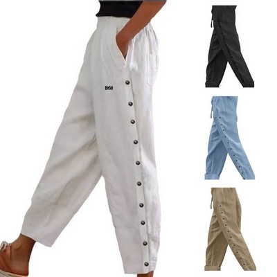 Autumn Women's Loose Casual Cropped Trousers