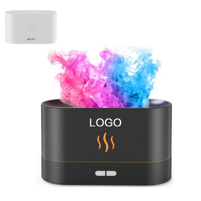 180ml Aromatherapy Essential Oil Diffuser Colorful Flame Desk Mist Humidifier with USB Powered