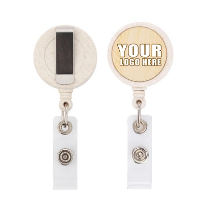 Wheat Color Retractable Keychain