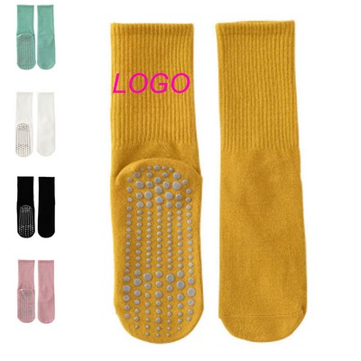 Cotton Non Slip Socks with Silicone Grips Yoga Socks