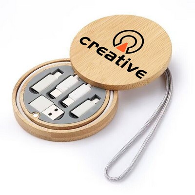 Bamboo Multi-Interface USB Adapter Kit with Portable Case