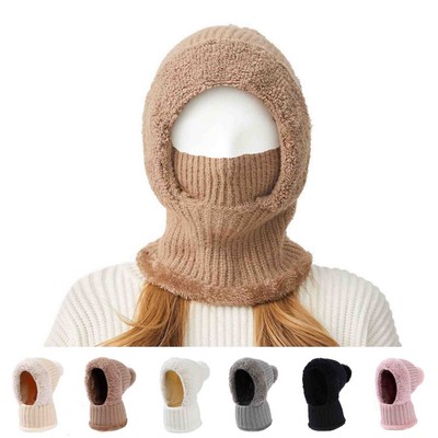 Warm Fleece Windproof Ski Face Hoodie Mask