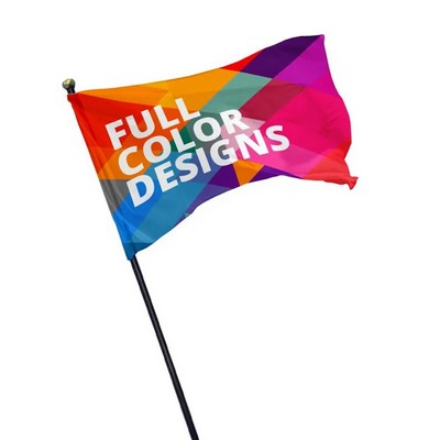 Full-Color Printed Double Layer Polyester Flag with a Stick