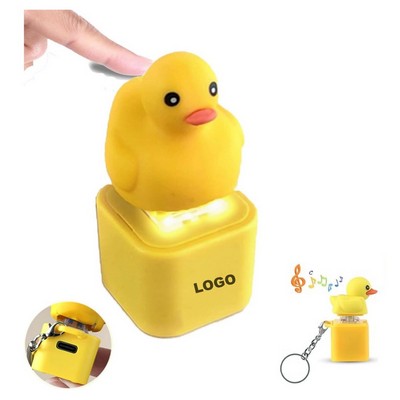 Duck Quacking Fidget Keychain Toy