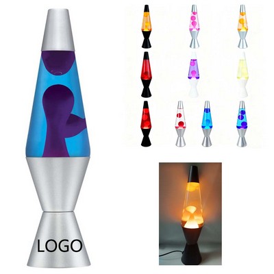 14" Mesmerizing Jellyfish Silver Base Colorful Lava Lamp