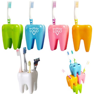 Toothbrush Holder with Tooth-shaped
