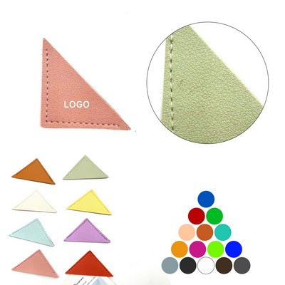 Triangle Shape Leather Bookmark