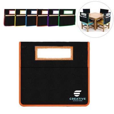 Chair Back Pockets with Label Slot for Classroom