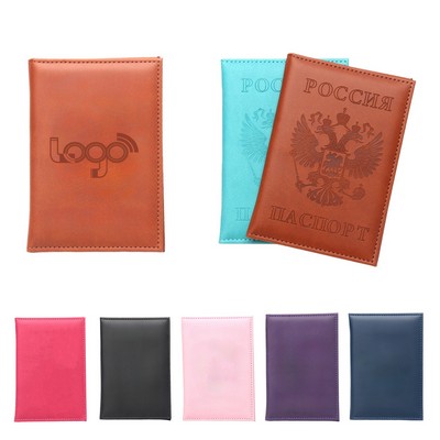 PU Leather Travel Passport Protector Cover