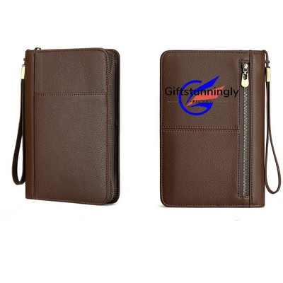 Multi - compartment Leather Cigar Organizer Wallet