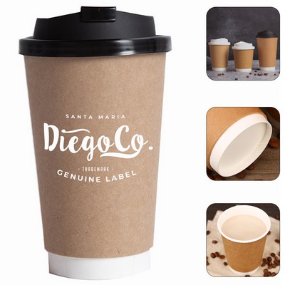16oz Eco-Friendly Double Wall Insulated Coffee Cup