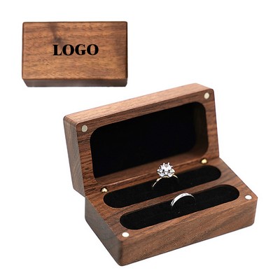 Diamond Ring Solid Wood Jewelry Box