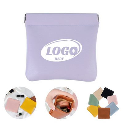 Pu Leather Mini Storage Pouch For Purse