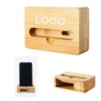 Natural Wooden Sound Cell Phone Stand